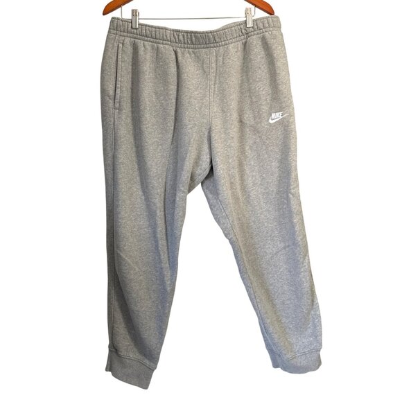 Nike Mens Gray Sweatpants XXL Fleece Lined Athletic Joggers With Pockets - Picture 1 of 6